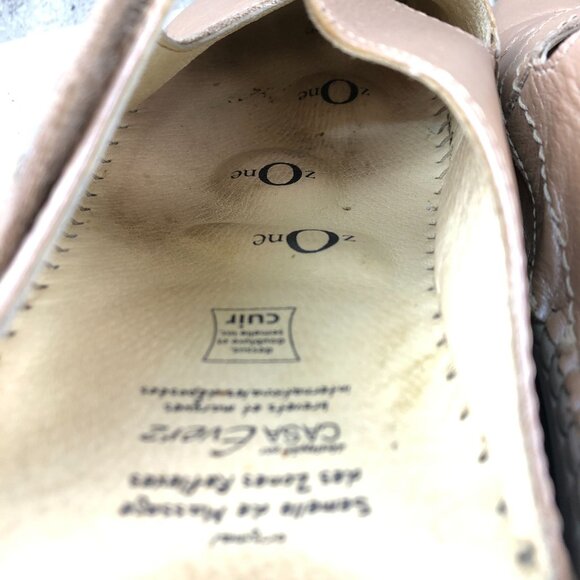 5 Zones Women's Size 41 Sabots Iridescent Pink Leather Closed Toe Slip On Mules - Picture 15 of 16